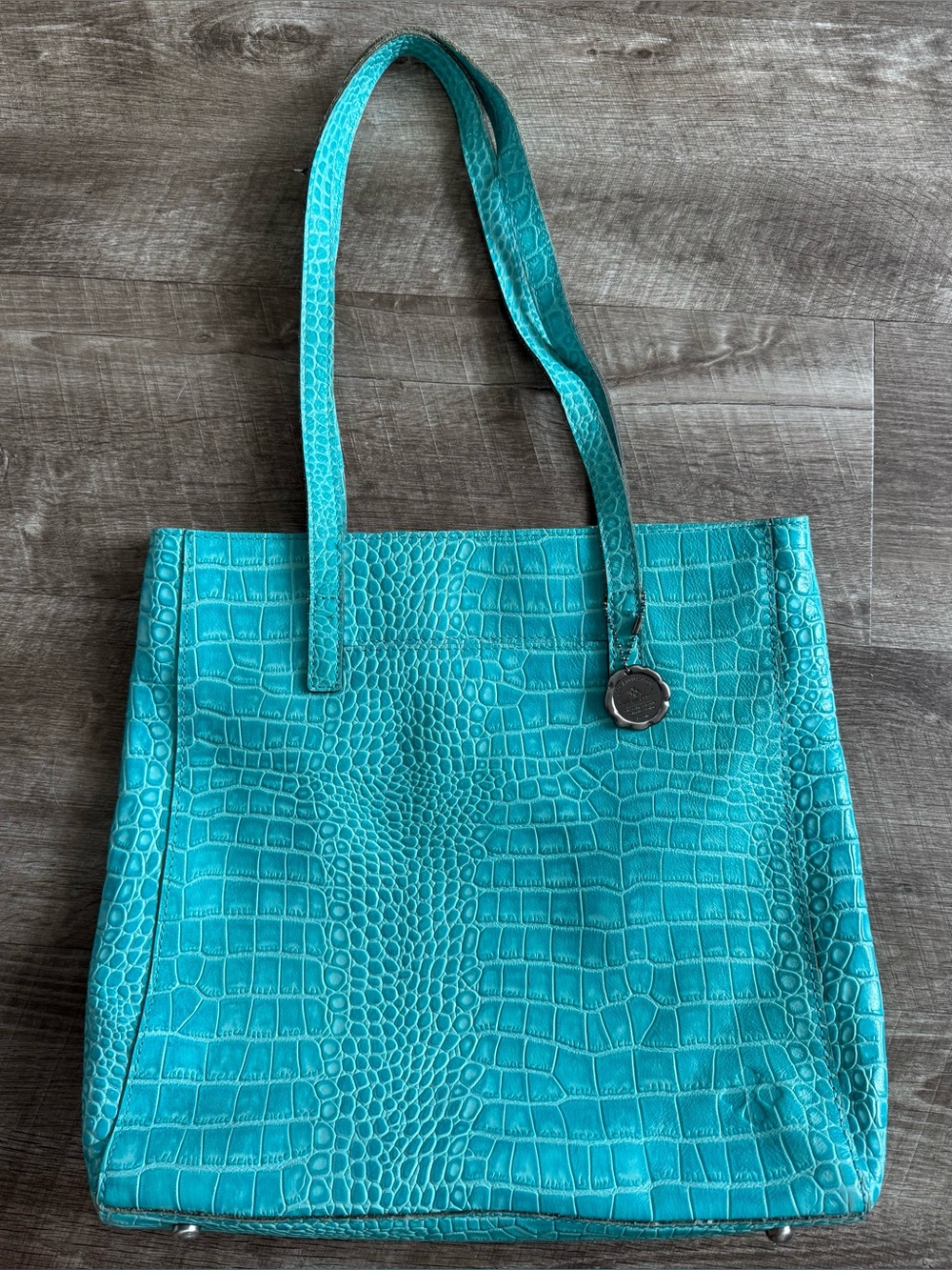 RARE Patricia Nash Viana Tote – Aqua Croc - 10th Anniversary Edition